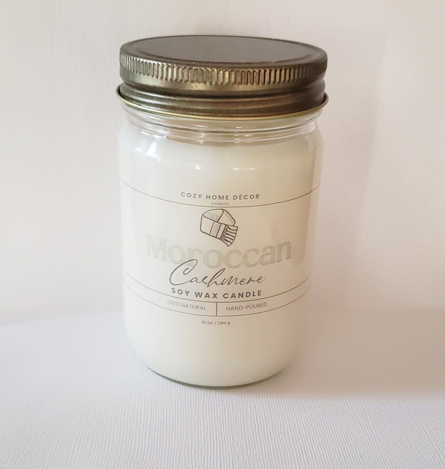 10 oz Moroccan Cashmere Mason Jar Candle